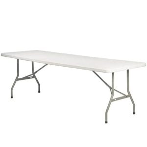 White Rectangle Plastic Table