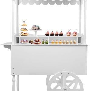 7FT Candy Cart Display Stand with Decorated Wheels