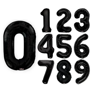 34” Foil Black Number Balloons – Kaleidoscope